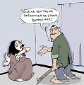caricature violence conjugale